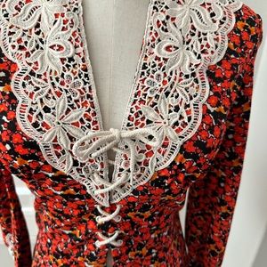 Gunny sax size small one of a orange lace up so well made